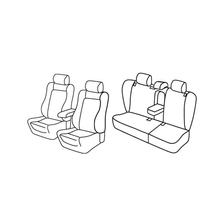 Stoelhoezen Lampa Set Superior - Zwart/Grijs - compatibel voor Skoda Octavia 5p (09/04>02/13) - Skoda Octavia Wagon (01/05>04/13)