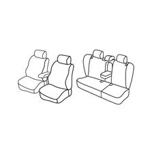 Stoelhoezen Lampa Set Superior - Zwart/Grijs - geschikt voor Skoda Octavia 5p (09/04>02/13) - Skoda Octavia Wagon (01/05>04/13)