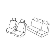 Stoelhoezen Lampa Set Superior - Zwart/Grijs - compatibel voor Renault Megane III C-C (06/10>02/14)