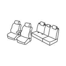 Sitzbezüge Lampa Set Superior - Schwarz/Grau - kompatibel für Nissan Qashqai+2 (09/08>01/14)