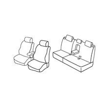 Sitzbezüge Lampa Set Superior - Schwarz/Grau - kompatibel für Mitsubishi Outlander (02/07>09/12)