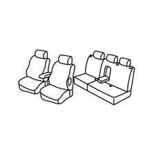 Stoelhoezen Lampa Set Superior - Zwart/Grijs - compatibel voor Mercedes Classe E sw (03/03>08/09)