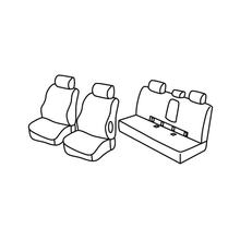 Stoelhoezen Lampa Set Superior - Zwart/Grijs - compatibel voor Mercedes Classe E 4-deurs (03/09>06/16)