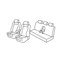 Stoelbekleding Lampa Set Superior - Zwart/Grijs - compatibel voor Mercedes Classe E 4-deurs (03/02>02/09)