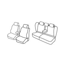 Sitzbezüge Lampa Set Superior - Schwarz/Grau - kompatibel für Mercedes Classe C sw (04/01>12/07)