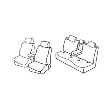 Sitzbezüge Lampa Set Superior - Schwarz/Grau - kompatibel für Mercedes Classe B (10/11>01/19)