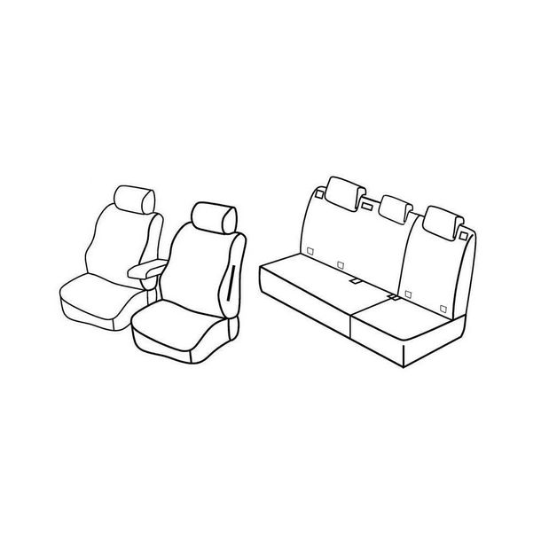 Coprisedili Lampa Set Superior - Nero/Grigio - compatibili per Mercedes Classe B (05/05>09/11)
