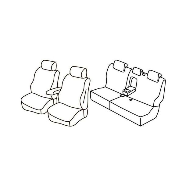 Coprisedili Lampa Set Superior - Nero/Grigio - compatibili per Jeep Grand Cherokee (05/13>11/16)
