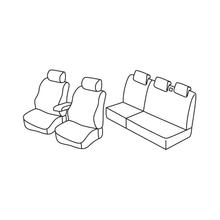 Housses de siège Lampa Set Superior - Noir/Gris - compatible pour Fiat Stilo 5p (01/02>12/07)