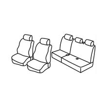 Housses de siège Lampa Set Superior - Noir/Gris - compatibles pour Dacia Logan MCV 5p (02/07>06/13)