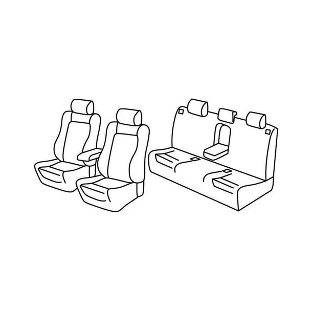 Coprisedili Lampa Set Superior - Nero/Grigio - compatibili per Audi A4 Avant (09/01>04/08)