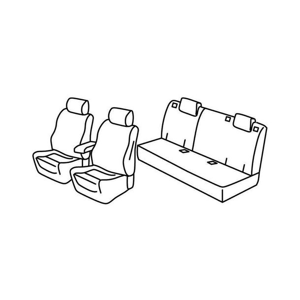 Coprisedili Lampa Set Superior - Nero/Grigio - compatibili per Alfa Romeo Giulietta (04/10>04/21)