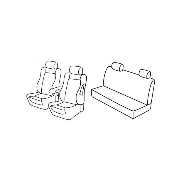 Coprisedili Lampa Set Superior - Nero/Grigio - compatibili per Alfa Romeo 156 4p (06/03>12/07)
