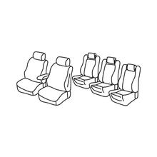 Habillages de siège Lampa Set Superior - Noir/Gris - compatible pour Volkswagen Sharan (10/10>07/20)