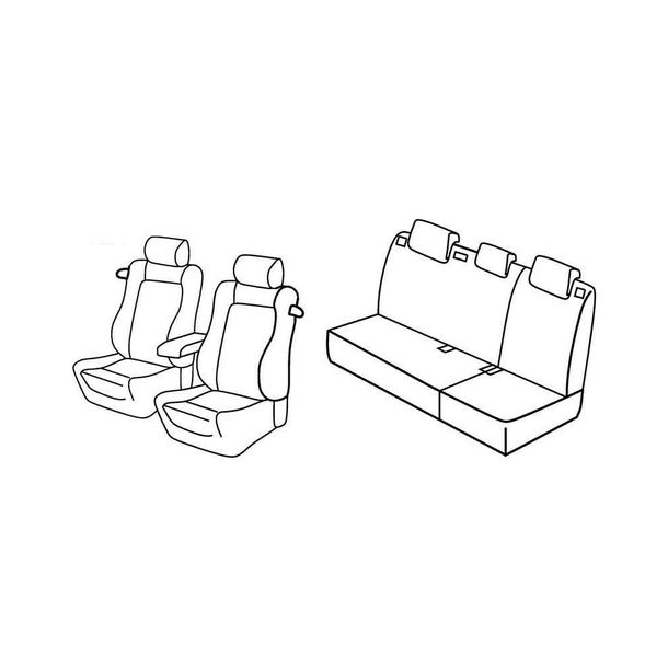 Coprisedili Lampa Set Superior - Nero/Grigio - compatibili per Volkswagen Polo 3p (05/14>09/17)