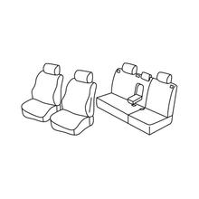 Housses de siège Lampa Set Superior - Noir/Gris - compatibles pour Volkswagen Polo 5p (11/01>08/09)