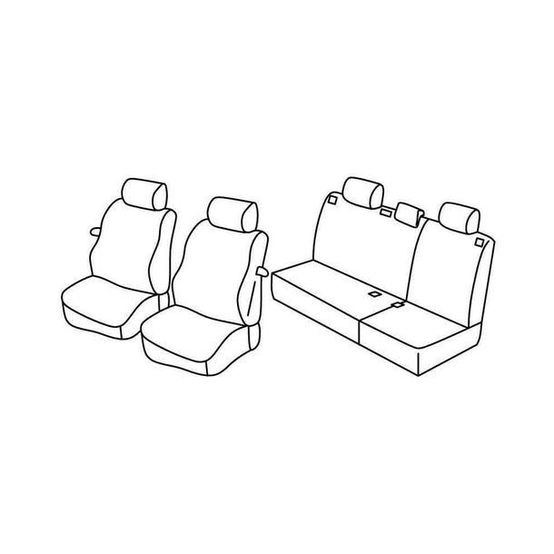 Fundas de asiento Lampa Set Superior - Negro/Gris - compatibles para Volkswagen Polo 3p (11/01>08/09)