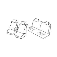 Housses de siège Lampa Set Superior - Noir/Gris - compatibles pour Volkswagen Maggiolino (11/11>08/18)