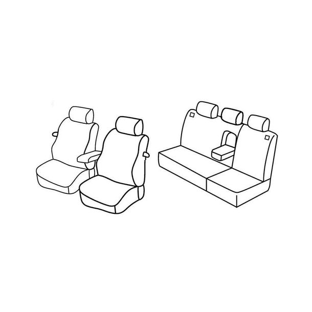 Coprisedili Lampa Set Superior - Nero/Grigio - compatibili per Volkswagen Golf IV 3p (10/97>10/03)
