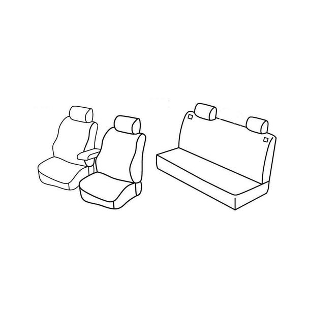 Coprisedili Lampa Set Superior - Nero/Grigio - compatibili per Volkswagen Golf IV 5p (10/97>10/03)