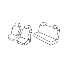 Housses de siège Lampa Set Superior - Noir/Gris - compatibles avec Volkswagen Golf IV 3p (10/97>10/03)