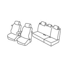 Housses de siège Lampa Set Superior - Noir/Gris - compatibles avec Toyota Auris 3p (04/07>11/12)
