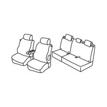 Housses de siège Lampa Set Superior - Noir/Gris - compatibles pour Peugeot 307 3p (06/01>08/07)
