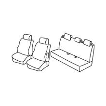 Housses de siège Lampa Set Superior - Noir/Gris - compatibles pour Peugeot 207 5p (05/06>11/12) - Peugeot 207 Plus 5p (02/13>08/14)