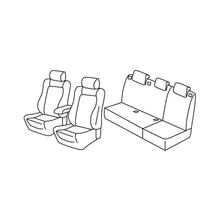 Housses de siège Lampa Set Superior - Noir/Gris - compatibles pour Opel Astra J Sports Tourer (11/10>02/16)