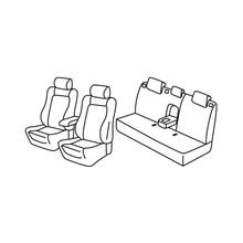 Housses de siège Lampa Set Superior - Noir/Gris - compatibles pour Opel Astra J GTC (09/11>08/18)