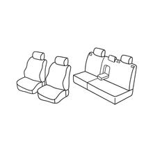 Habillages de sièges Lampa Set Superior - Noir/Gris - compatible pour Opel Astra G sw (10/98>02/04)
