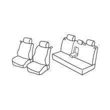 Housses de siège Lampa Set Superior - Noir/Gris - compatibles pour Opel Astra G 3p (11/00>03/05)