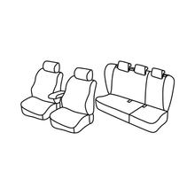 Housses de siège Lampa Set Superior - Noir/Gris - compatibles pour Kia Cee'd Sporty Wagon (09/07>08/12)
