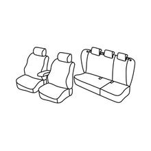 Coprisedili Lampa Set Superior - Nero/Grigio - compatibili per Kia Cee'd 5p (02/07>04/12)