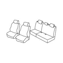 Habillages de siège Lampa Set Superior - Noir/Gris - compatible pour Hyundai i20 5p (06/12>10/14)
