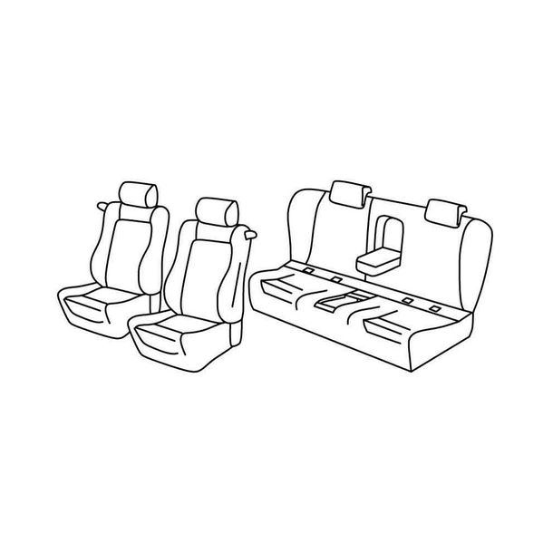 Seat Covers Lampa Set Superior - Grey/black - compatible for BMW 3 Series Coupé (E92) (09/06>12/13)