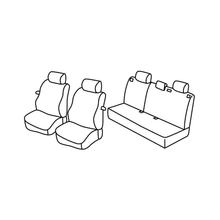 Housses de siège Lampa Set Superior - Noir/Gris - compatible pour Ford Focus 3p (01/99>01/05)