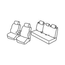 Housses de siège Lampa Set Superior - Noir/Gris - compatibles pour Citroen C4 5p (11/10>02/18)