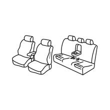 Housses de siège Lampa Set Superior - Noir/Gris - compatibles pour Bmw Série 3 (F30) (02/12>11/18)