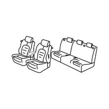 Habillages de siège Lampa Set Superior - Noir/Gris - compatibles pour Alfa Romeo Mito (09/08>04/19)