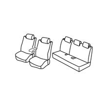 Housses de siège Lampa Set Superior - Noir/Gris - compatible pour Toyota Yaris 5p (10/11>08/20)