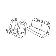 Stoelhoezen Lampa Set Superior - Zwart/Grijs - compatibel voor Seat Leon (09/05>12/12)