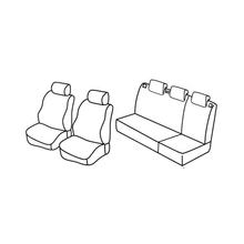 Stoelhoezen Lampa Set Superior - Zwart/Grijs - compatibel voor Seat Ibiza 5-deurs (06/08>08/15)