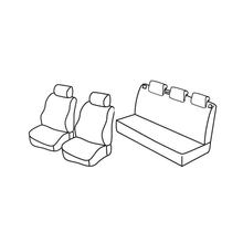 Stoelhoezen Lampa Set Superior - Zwart/Grijs - compatibel voor Seat Ibiza 5-deurs (06/08>08/15)
