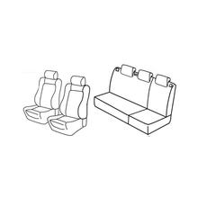 Sitzbezüge Lampa Set Superior - Schwarz/Grau - kompatibel für Seat Ibiza 5p (06/08>08/15)