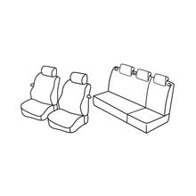 Sitzbezüge Lampa Set Superior - Schwarz/Grau - kompatibel für Seat Ibiza SC (10/08>08/15)