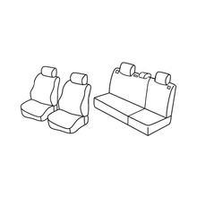 Sitzbezüge Lampa Set Superior - Schwarz/Grau - kompatibel für Seat Ibiza 5p (01/02>05/08)