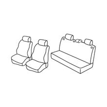 Stoelhoezen Lampa Set Superior - Zwart/Grijs - compatibel voor Seat Ibiza 5-deurs (01/02>05/08)