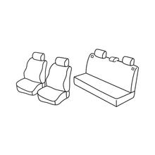 Potahy Lampa Set Superior - Černá/Šedá - kompatibilní pro Seat Ibiza 5p (01/02>05/08)