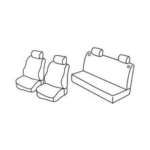 Sitzbezüge Lampa Set Superior - Schwarz/Grau - kompatibel für Seat Ibiza 5p (01/02>05/08)